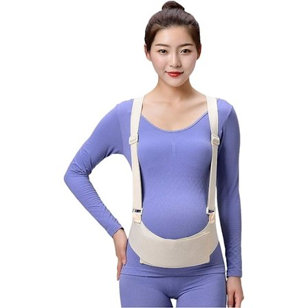 Svangerskaps Elastisk Pustende Belte Skulderstropp Graviditetsstøtteband Mage Støtte Beskyttende Belte(L)