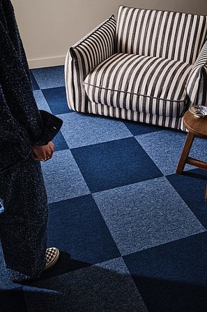 Jotex - Textieltegel Met Pak Van 20 Blauwe Kleur Blauwe kleur - SIERRA - Koop Textieltegels bij Jotex