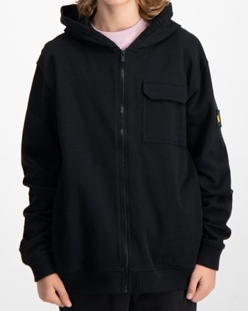 Lyle & Scott Oversized Zip Thru LB Hoodie Svart Huvtröjor/Hoodies Kille - Kids Brand Store