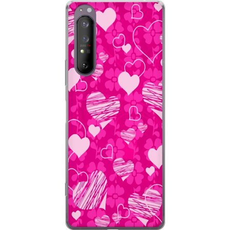 Kompatibel Mobilcover til Sony Sony Xperia 1 II PopHjerteMønster