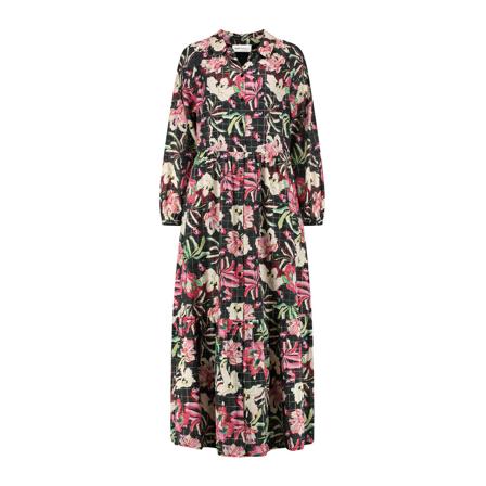 Pom Amsterdam, Mea flower dress blaze anthracite Roze, Dames, Maat:XS