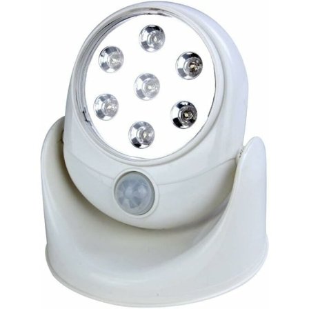 LED-lampa 360°: Trådlös LED-lampa med 360° roterande rörelsedetektor