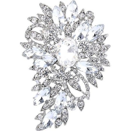 Water Drop Crystal Rhinestone Flower Brosch: Delikat lyxigt tillbehör