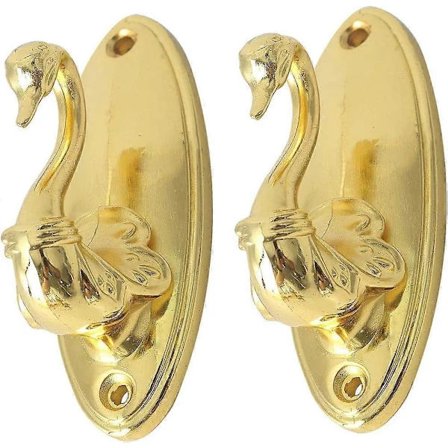 Gardinbinding Kroge Zinklegering Vintage Tofs Gardin Skærm Draperiholder Vinduesholder Vægkrog Knagerække Guld