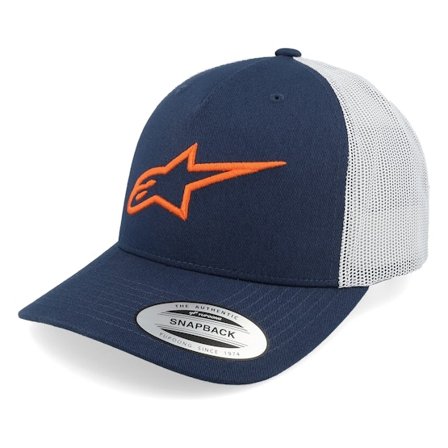Alpinestars - Azul trucker Boné - Ageless Hat Navy/White Trucker @ Hatstore