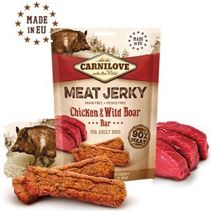 Carnilove Dog Jerky Chicken & Wild Boar Bar, 100 g