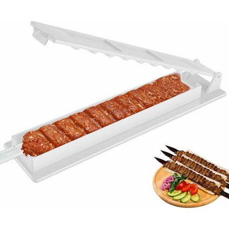 Kebabkokare Livsmedelsklassad plast Kebabpress Manuell Mould Återanvändbar Grillspett Kebabmaskin Bärbar Handgjord
