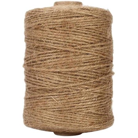 1 rulle natur jute rep trädgårdsrep hamparep presentförpackningsrep jute rep jute flätat rep (5000.00X0.03X0.03CM, som visas på bilden)