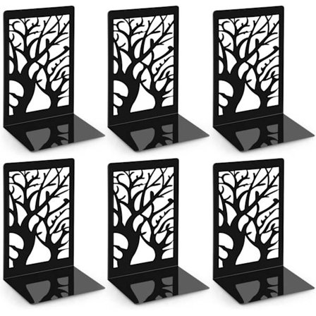 3 par bokstöd, metallbokstöd bokförvaring bokblock för bokhylla bok