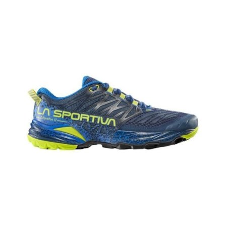 La Sportiva Akasha II løbesko - Storm blå/lime punch - Mænd - Intensiv - Drop 7mm
