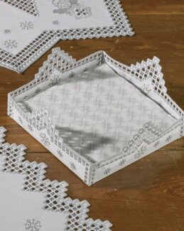 Broderikit Hardanger Ängel på vitt