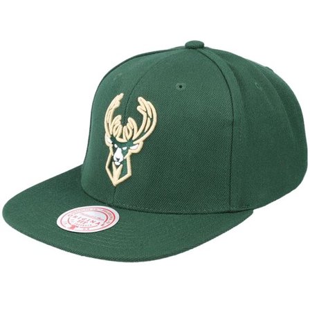 Mitchell & Ness - NBA Grön snapback Keps - Milwaukee Bucks Team Ground 2.0 Green Snapback @ Hatstore