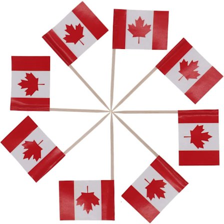 200 stk kanadiske flagg kanadiske tannpirkere flagg, liten m