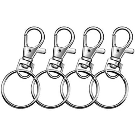 20 st nyckelringar, metallpolerande nyckelring med avtagbar ring Ho