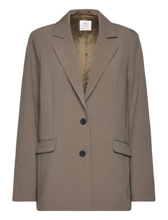 Evie Classic Blazer Blazers Single Breasted Blazers Brun Second Female*Betinget Tilbud
