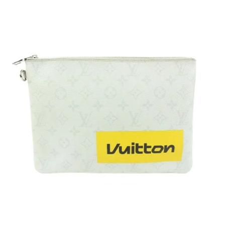 Louis Vuitton Vintage Pre-owned Leather louis-vuitton-Tass , Wit , Dames , Maat: ONE Size Vintage Tassen