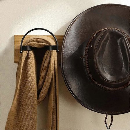 6 STK Cowboy Hat Hylde Multifunktionel Opbevaringsdisplay Cowboy Hat Holder Hat Bøjle Vægmontering Hat Kroge