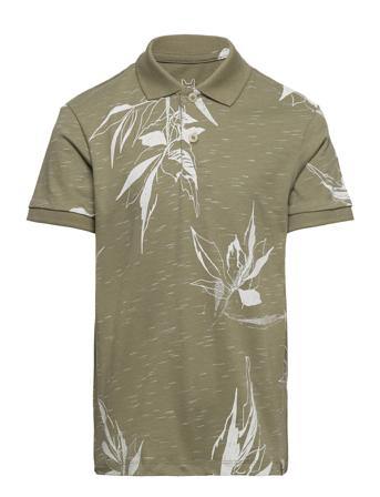 Jorcrayon Aop Polo Ss Jnr T-shirts Polo Shirts Short-sleeved Polo Shirts Grønn Jack & J S*Betinget Tilbud