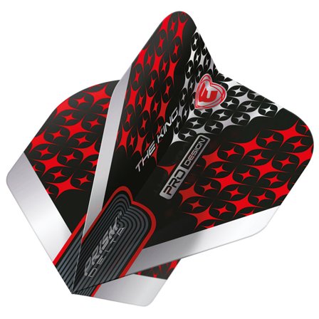 Winmau Flights Darts The King Regal Prism Delta Standard 9 Pieces Red/Black/Silver Professional Pro Design