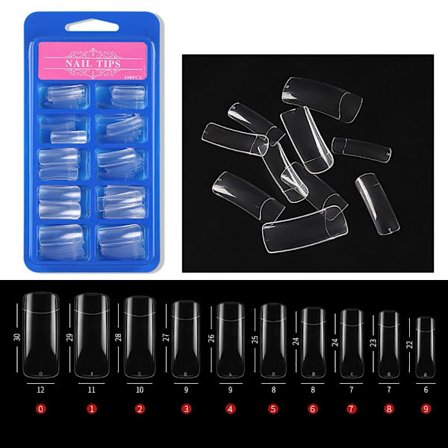 100st/kartong False Nails Tips Hel & Cover falska naglar