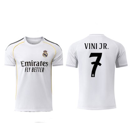25-26 Real Madrid CF Hjemme NO.7 VINI JR. Uniform Fotball T-skjorte S-2XL