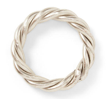 Lexington Serviettring Twisted Sølv 1stk