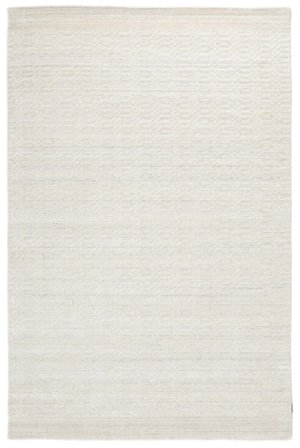 Jednobarwny Mosaic Border Kremowa Biel Dywan