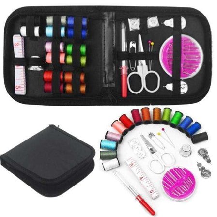 Sysett med 14 forskjellige trådfarger - Mye tilbehør - 27 deler