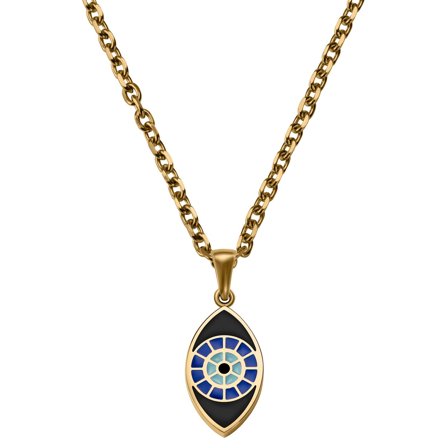 Evil Eye | Gold-tone Necklace for Men - Steel necklaces