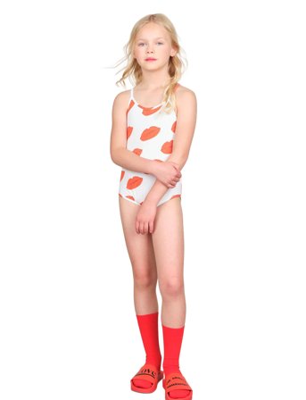 THE ANIMALS OBSERVATORY Octopus Kid Swimsuit White The Animals - Red - 10 Y