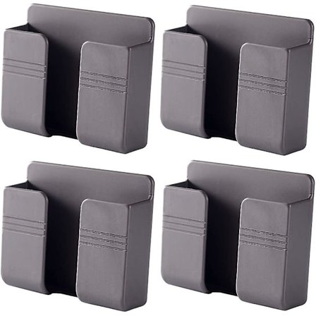 4 kpl seinään kiinnitettävä matkapuhelimen laturin pidike, 3M-liimalla varustettu matkapuhelimen seinäteline laturille