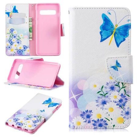 Plånboksfodral Samsung Galaxy S10 Plus - Fjärilar och Blommor