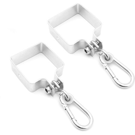 Tool Jungle 2-pak 9 x 9 cm firkantede gyngeophæng - Kraftig krog- og bjælkemontering - For gyngestabilitet