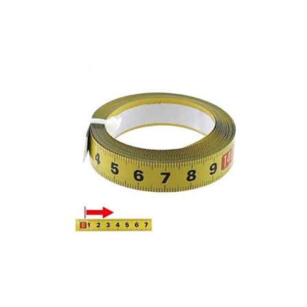 Selvklæbende målebånd i meter - med limtape til snedkere, hjemmebrug - symaskine mærkat (5m)