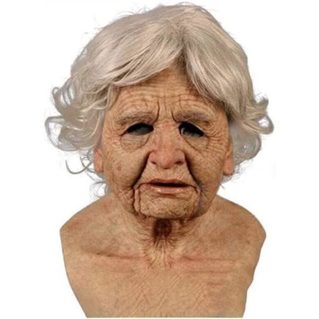 Latexmaske til Halloween, gammel mand Dekor Realistiske masker C