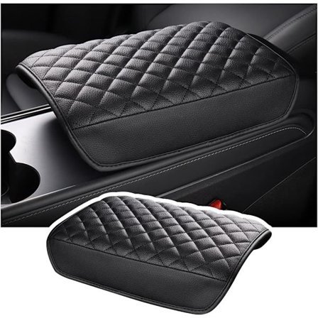 Läderbilscenterkonsolskydd Kompatibelt med Tesla Model 3 Model Y, Allround-skydd - Det mest praktiska bilarmstödskyddet