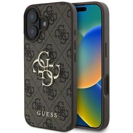 Guess 4G Big Logo Cover til iPhone 16 6.1" Brun - GUHCP16S4GMGBR