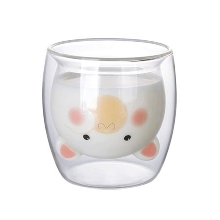 2023 Kat Dobbeltlags Glas Brugerdefinerede Gaver Holdbar Høj Kvalitet Smuk Stil Sød Og Kreativ Til Juice Kaffe Kopper CGH