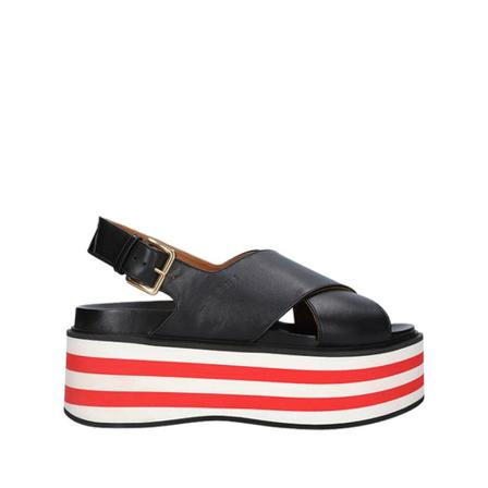 Marni Sandaler Sort, Dame Sandaler, Størrelse: 38 EU