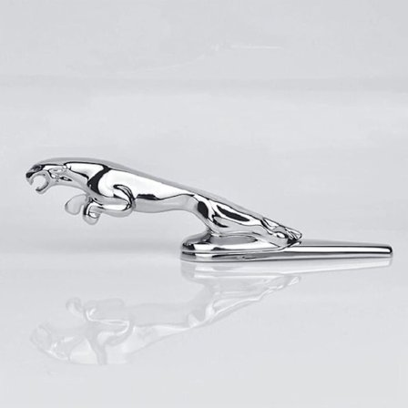 Til Jaguar 3d Emblem Bil Logo Foran Køretøjshætte Ornament Bil Cover Chrome Eagle Badge Bil Tilbehør