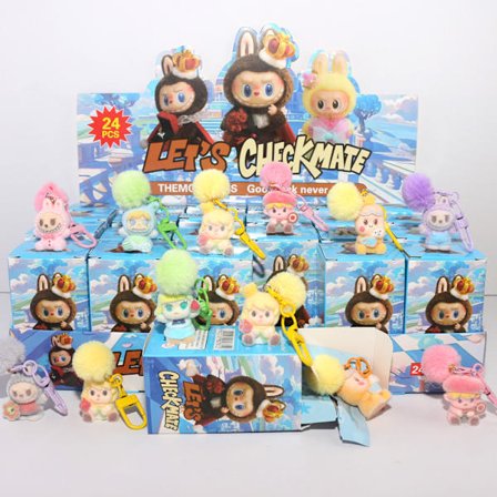 Monster Adventskalender, hul gledeanheng, nøkkelring, pynt, barnegave (24 overraskelsesblindboks trendy leker)