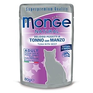 Monge Natural Superpremium Cotti A Vapore Tonno E Manzo Cibo