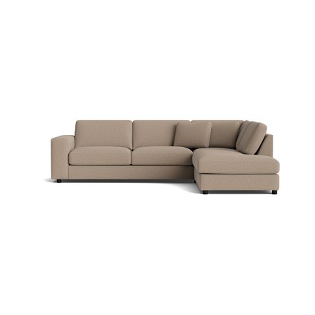 Oasis Ecksofa, rechts, Montreal Dunkelbeige, Cord-Optik, moderner Stil, hochwertige Nozag-Federung, komfortable Polsterung, Höhe 79cm