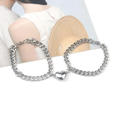 2 Par Armband Slitstarka Rostsäkra För Dejting 1,2cm