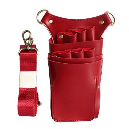 Lær saksveske salong frisør frisørsaks rød