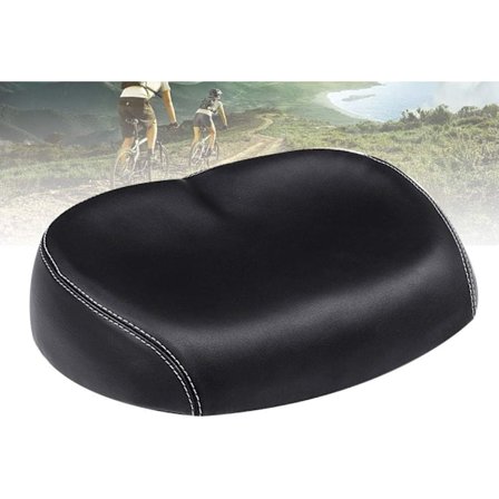 Næsefri, komfortabel bred cykelsadel med memory foam polstret cuz