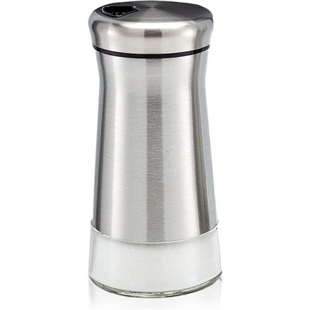 Salt- eller pepparkvarn i glas med justerbara hål - Salt- eller pepparkvarn i rostfritt stål