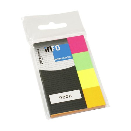 INFO Index 20x50mm 4 färger neon - Lyreco - Kontorsmaterial - Indexflikar och märkflikar - Indexflikar i plast