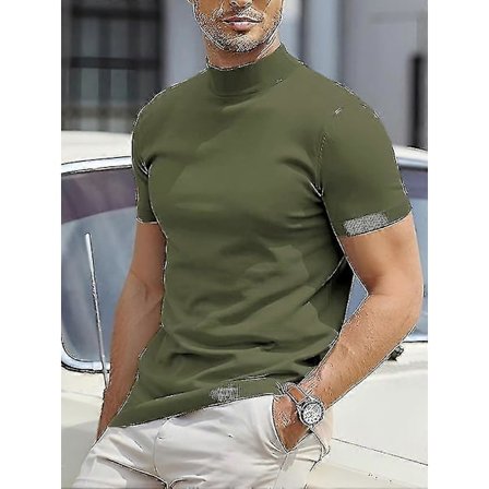 Herre T-shirt Tee Top Simpel Polo Krave Gade Ferie Korte Ærmer Beklædningsdesign Basic Moderne Samtidig