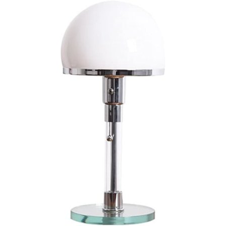 Simpel Bordlampe i Stil, Moderne Kunst Skrivebordslampe Stueindretning, Nordiske Sengebordslamper til Soveværelset, Hvid Glasskærm (18x38cm)